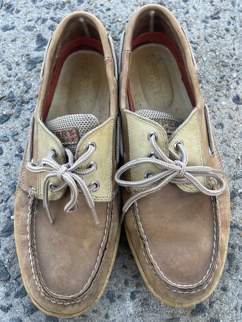 Sperry Top-Sider Tan Brown Leather Boat Shoes Men’s Size 9.5